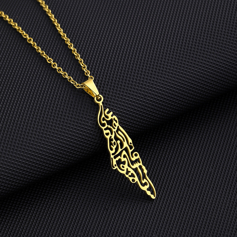 palestine necklace gold