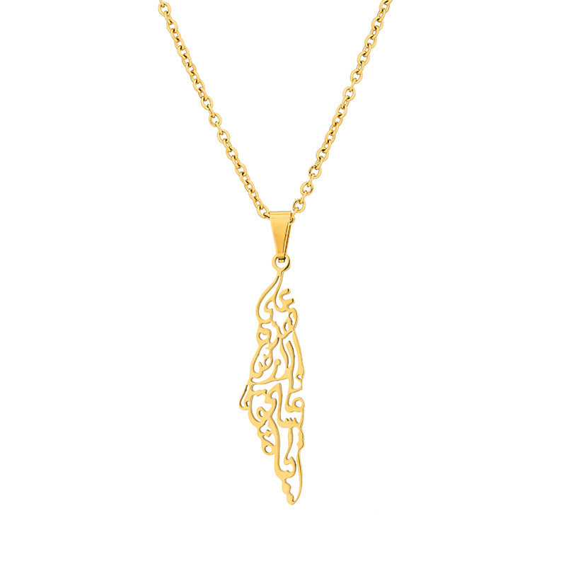 gold palestine necklace