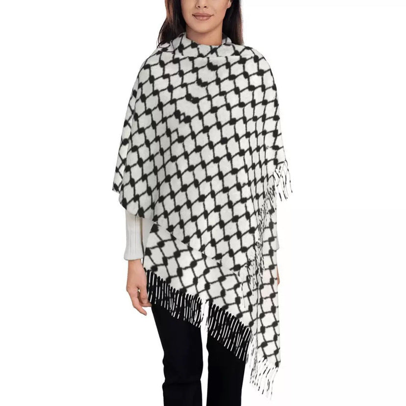 Palestinian Shawl white