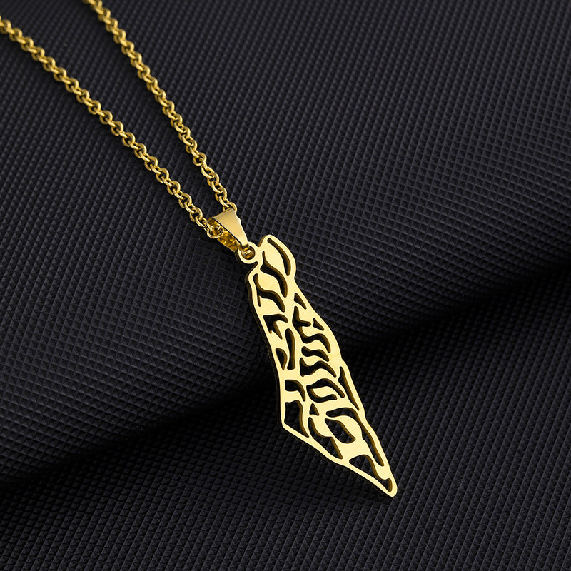 gold palestine pendant