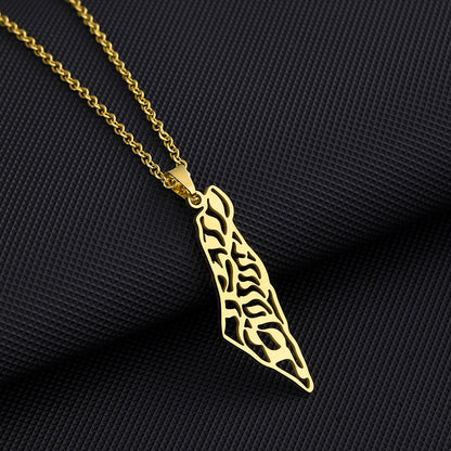 gold palestine pendant